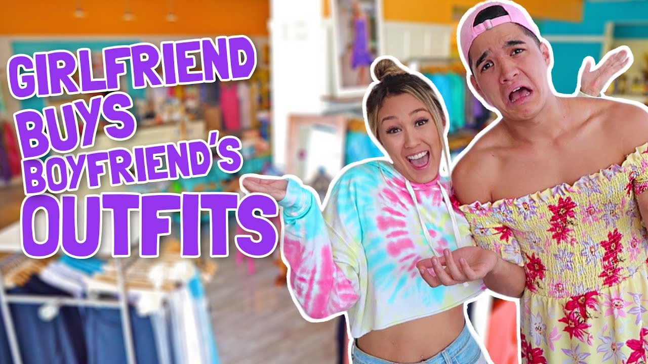 GIRLFRIEND BUYS BOYFRIEND'S OUTFITS! | Shopping Challenge 2017