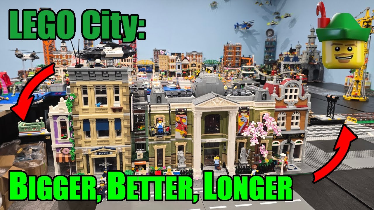 LEGO City — железнодорожные пути и модульные здания 🚆🏙️🏹