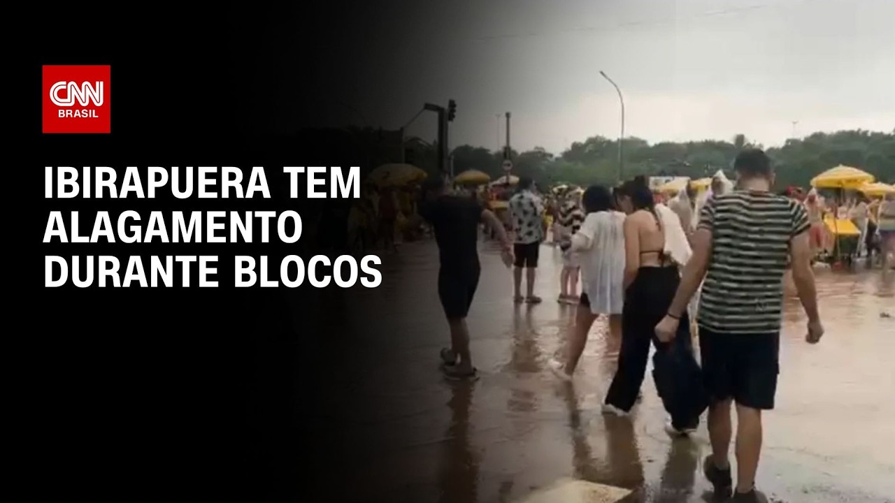 Ibirapuera tem alagamento durante blocos neste sábado (7) | AGORA CNN
