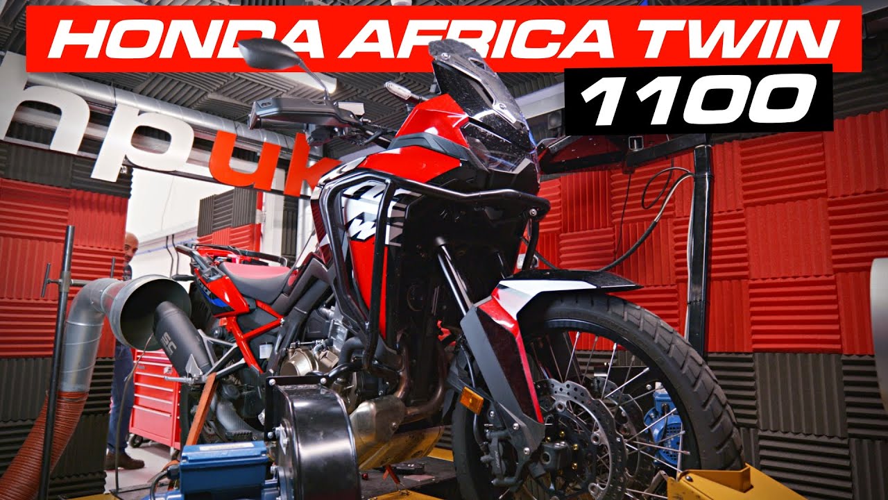 Новейший Africa Twin CRF 1100 от Honda отправляется на динамометр! | BHP UK Custom ECU Resetting