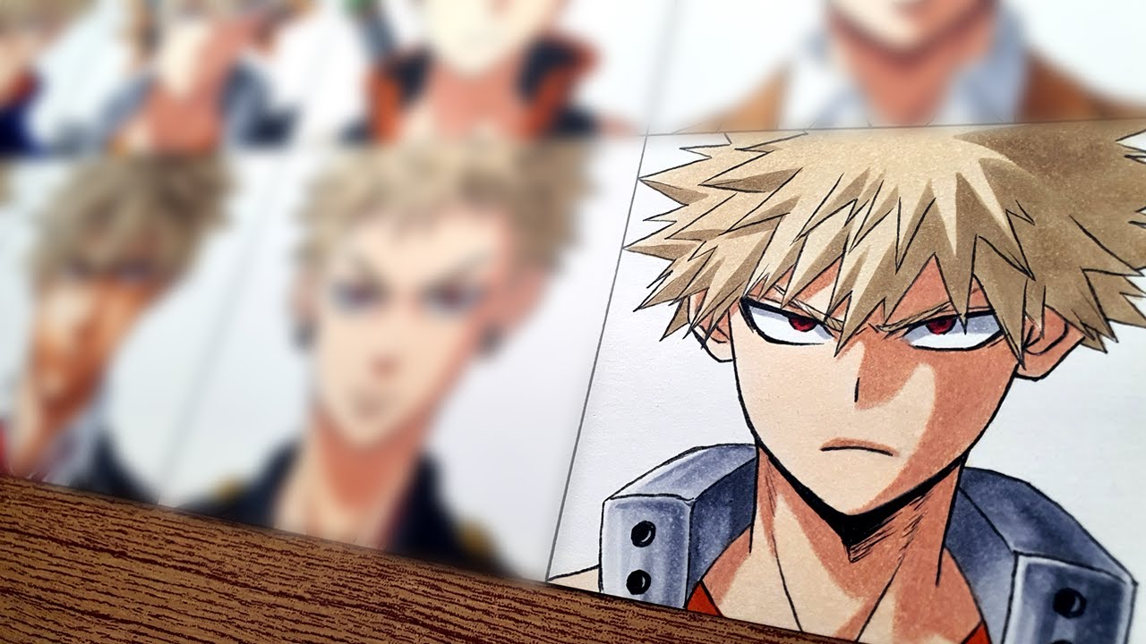 Drawing BAKUGOU as 12 different ANIMES CHARACTERS