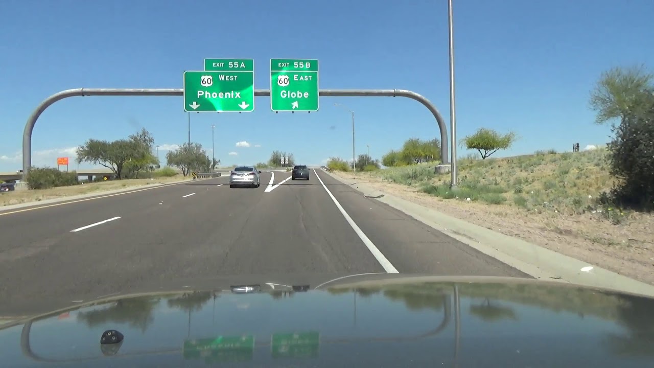 April 2020: Driving from Chandler, AZ to Globe, AZ Loop 101 N & US 60 E