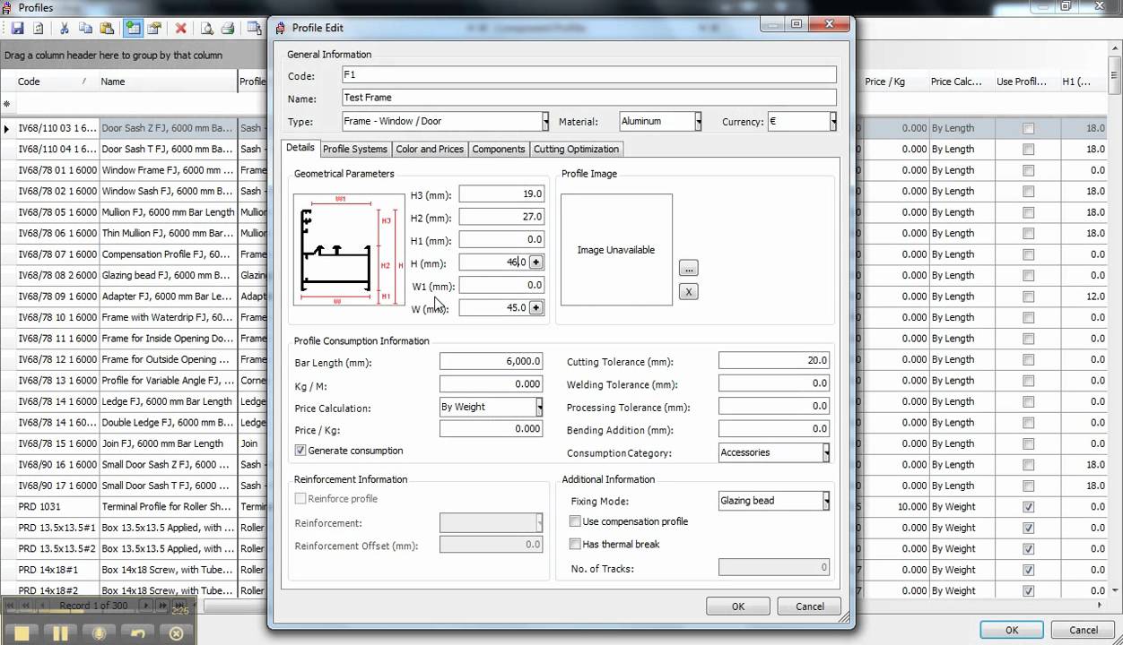 Ra Workshop 3.2 - Frame Profile - Geometrical Parameters
