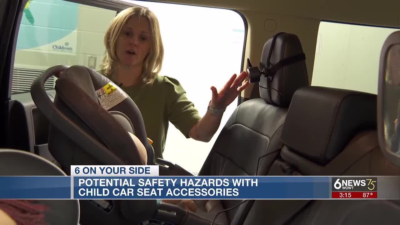 Child car seat accessories pose safety hazards