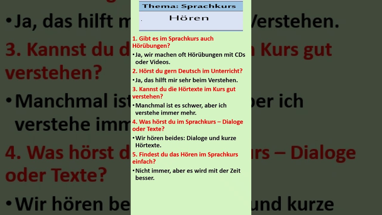 Sprachkurs  ,  hoeren #telcpr&uuml;fung A1