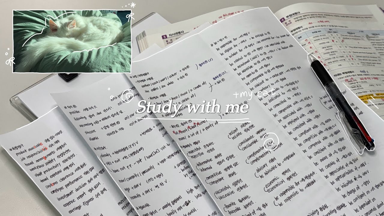 ♡ Study with me ฅ^•ﻌ•^ฅ ♡ 조용한 스터디 윗 미 | with timer | no music | no ads | home study