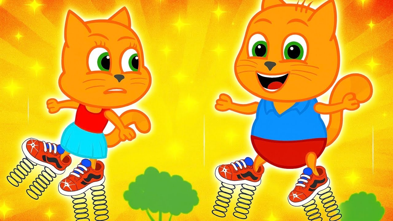 Cats Family in English - SLINKY AND SHOES 👟🌀 Cartoon for Kids 4K