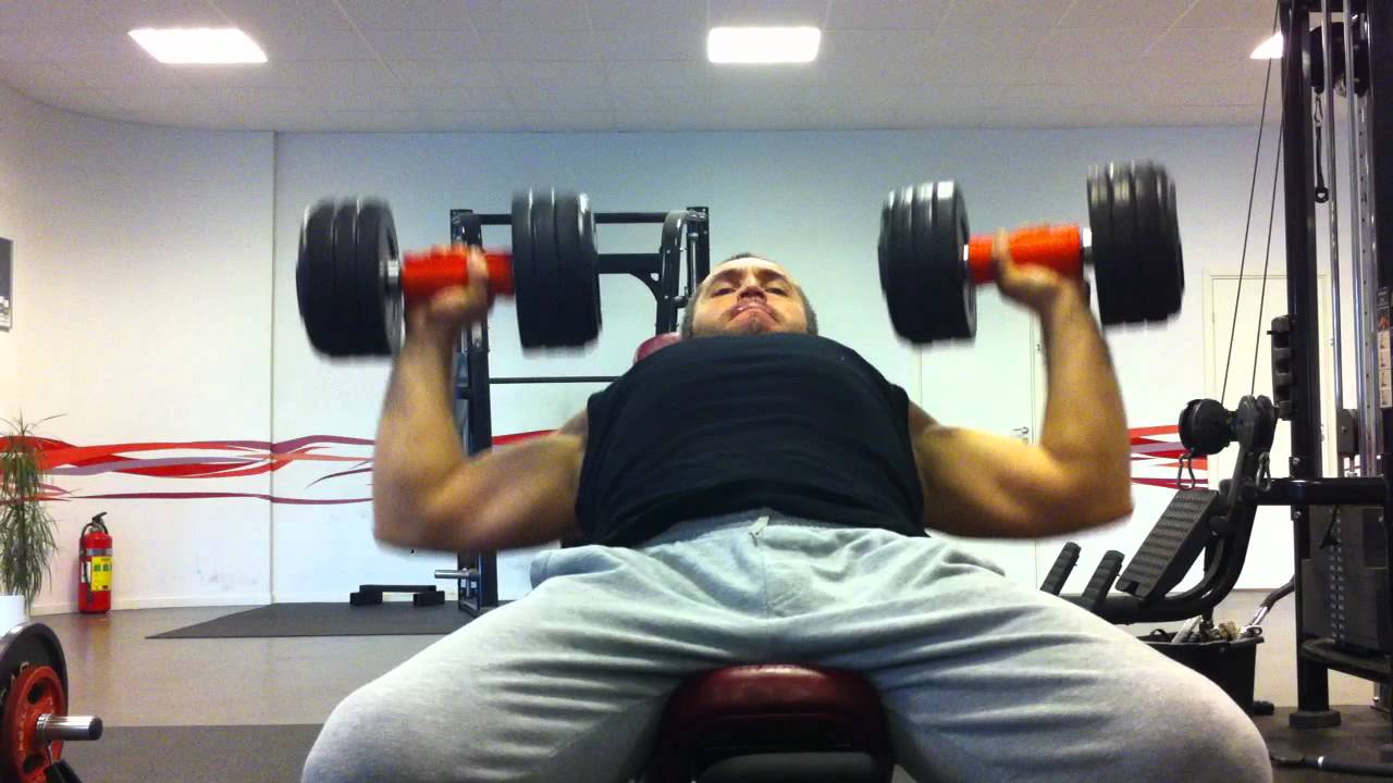 Br&ouml;st Tr&auml;ning Bench Press Dumbells