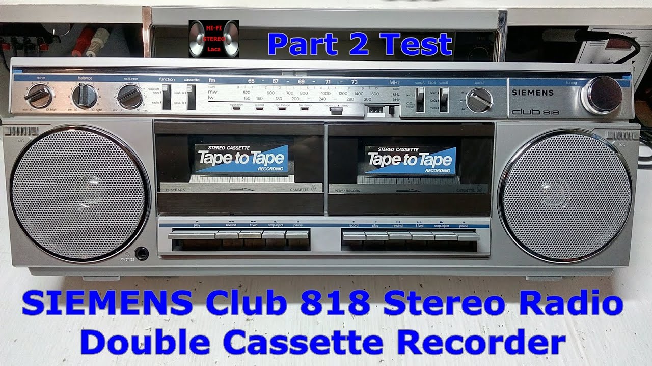 SIEMENS Club RM 818 3 Band Radio Double Cassette Recorder /Boombox/ (1984) Part 2 Test ●