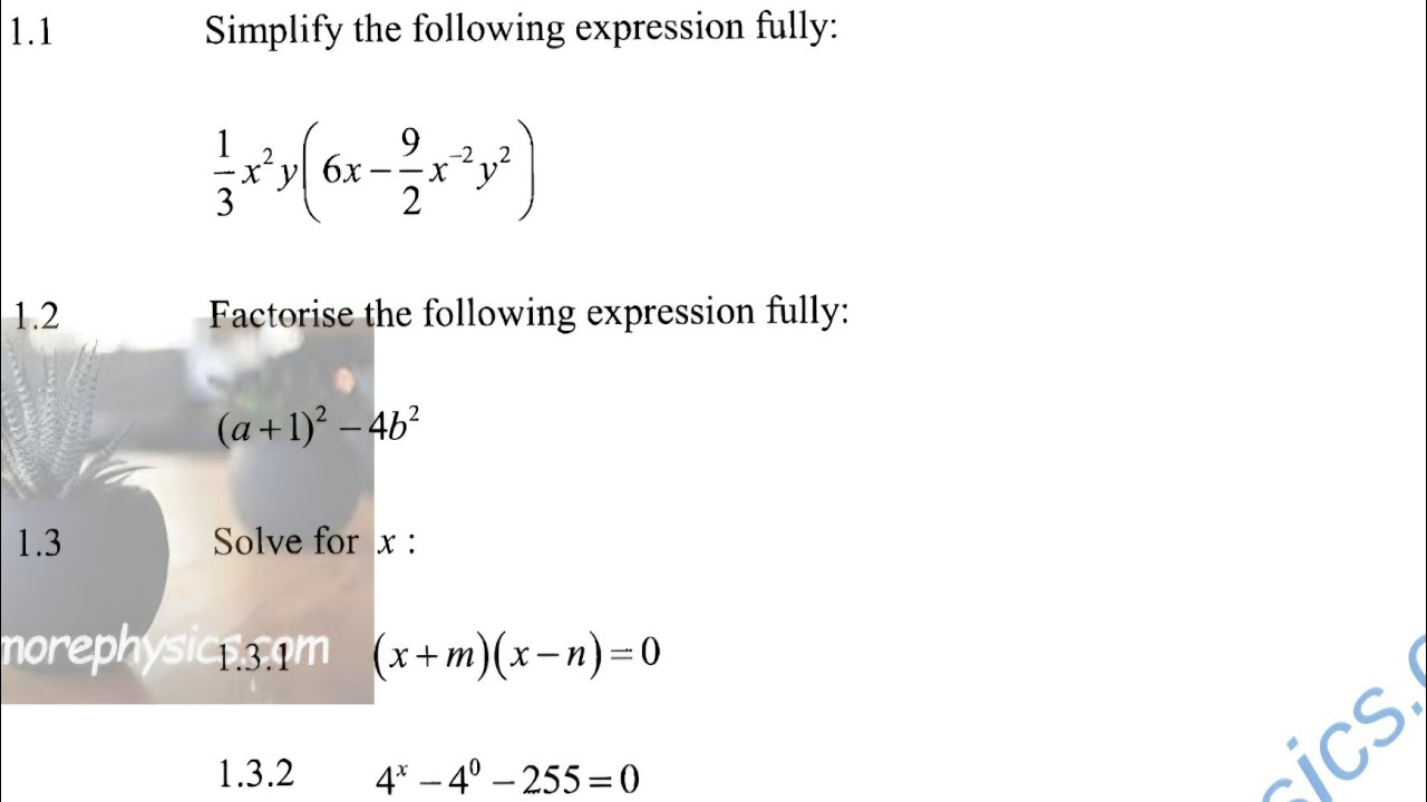 Grade 10 Algebra | Unmasking 