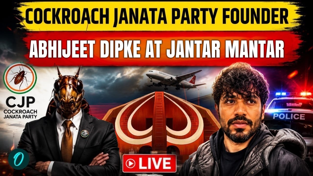 Cockroach Janata Party Founder Abhijeet Dipke at Jantar Matar LIVE | CJP Jantar Mantar Protests