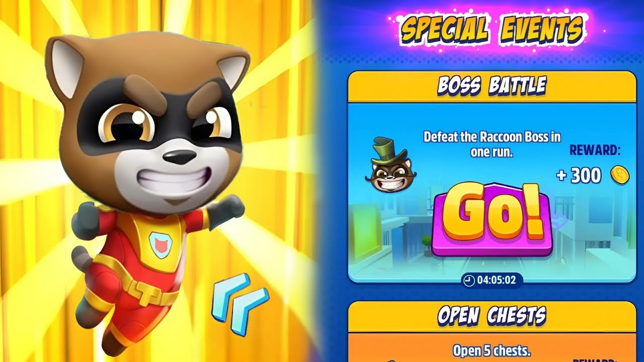 Talking Tom Hero Dash Zero Ben Vs Hero Tom Cashing Raccoon in Adventure World