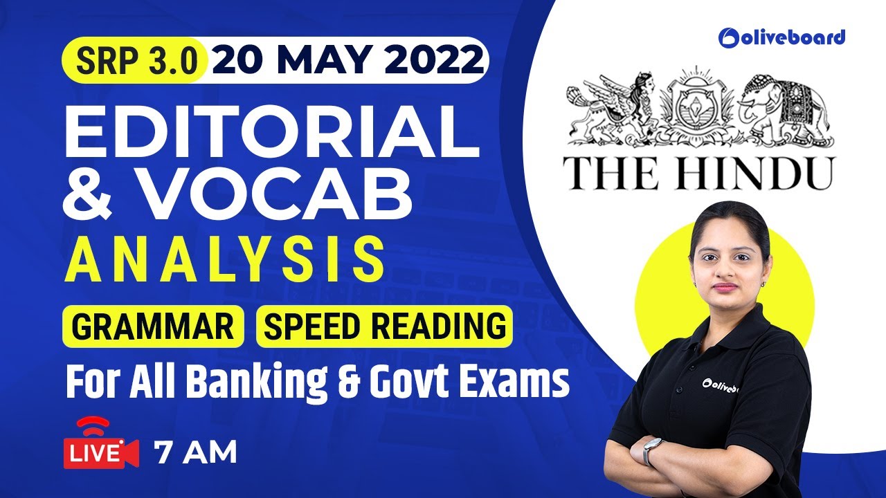 The Hindu Editorial Analysis | 20 May 2022 | The Hindu Vocabulary | SRP 3.0 | Harshita Ma'am