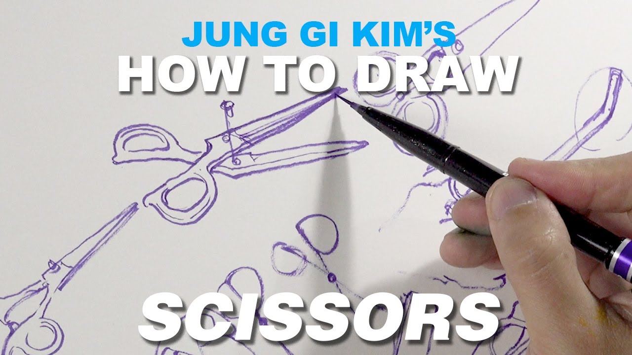 [자막/ENG]How to draw Scissors⎮ 가위 그리는 법!