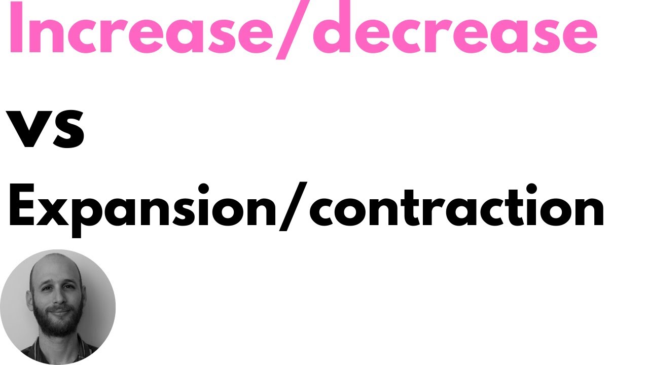 Increase/decrease vs expansion/contraction
