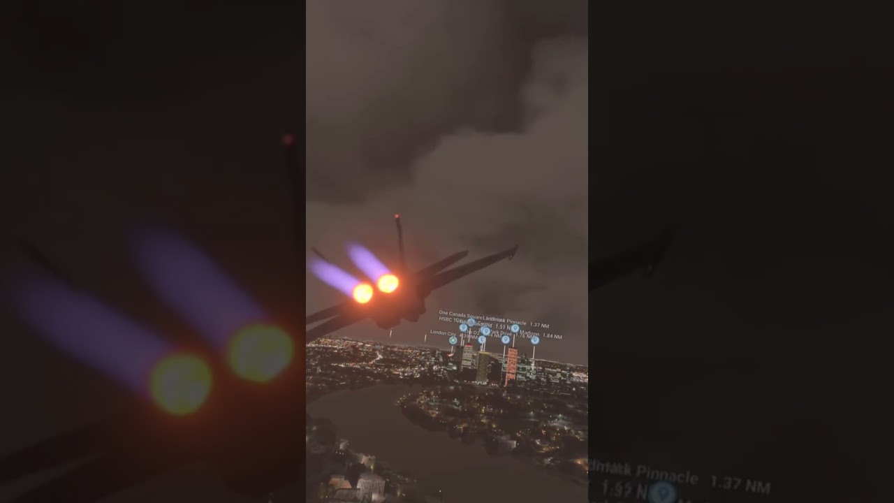 MSFS2024 FREE FLIGHT NIGHT OVER UK FLAME ON! F/A-18E SUPER HORNET BASE PS5 LONDON LIVE WEATHER