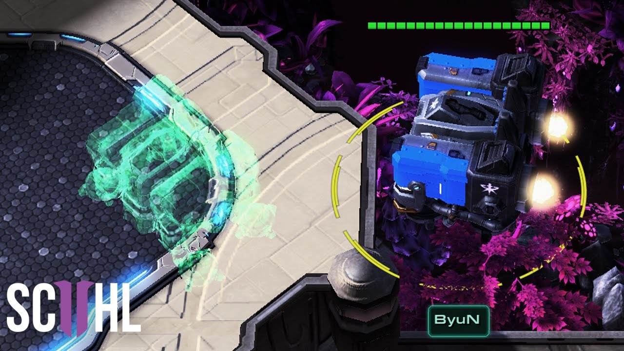 ByuN flies his Barracks into the Enemy base?! - Starcraft 2