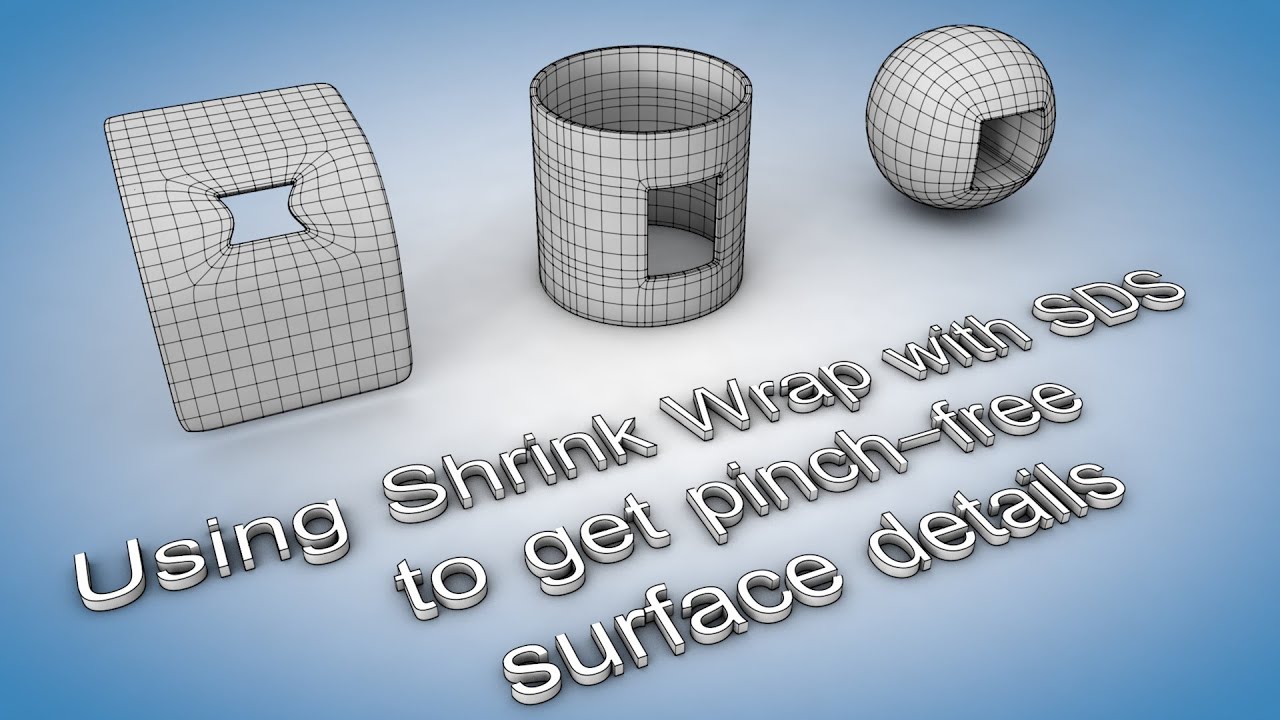 Using Shrink Wrap with SDS to avoid pinching (Cinema 4D Tutorial)
