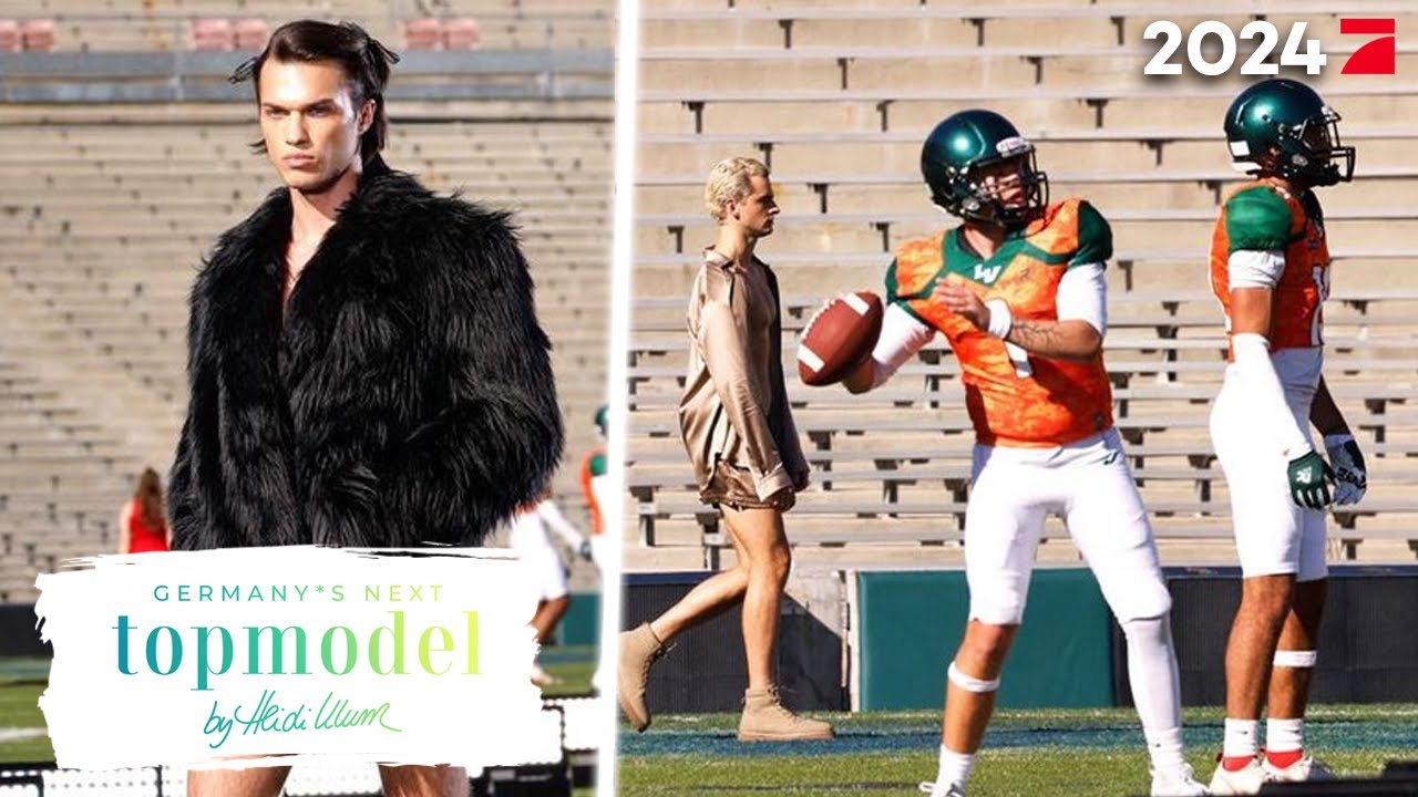 Catwalk im Football-Stadion: Wer rockt die Looks von Designer Christian Cowan? | GNTM 2024 ProSieben