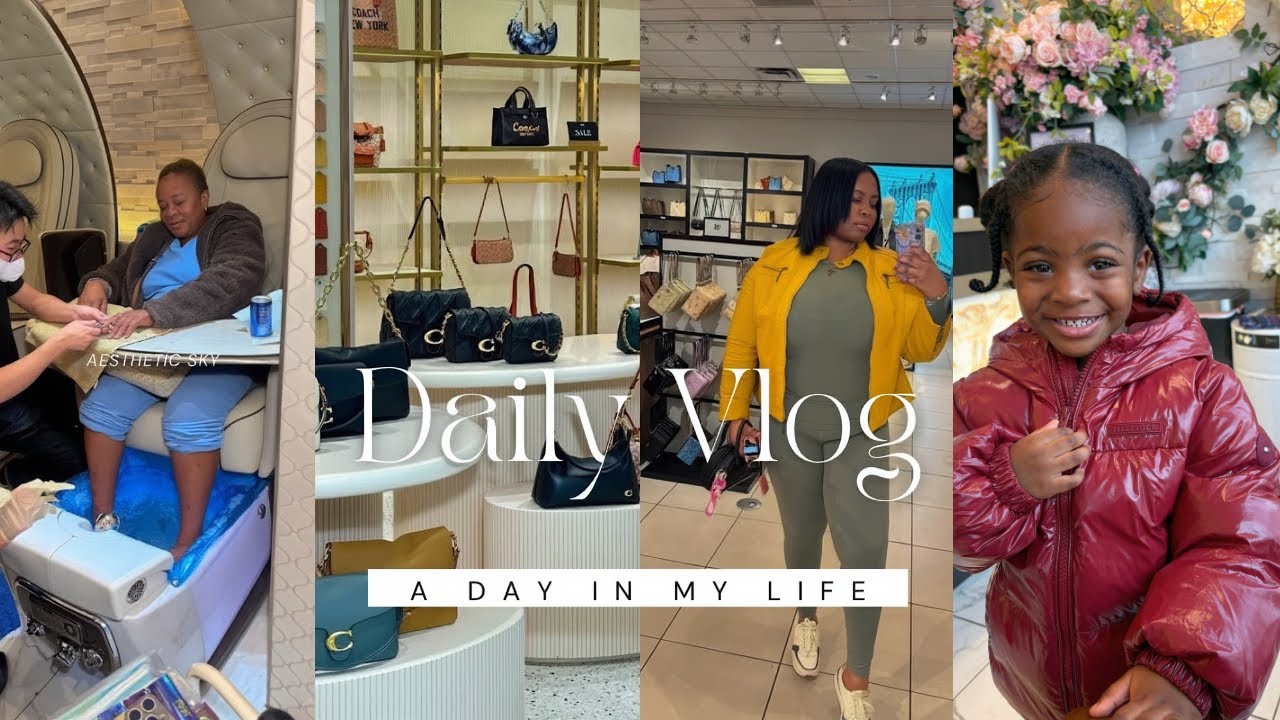 DAILY VLOG:MY MOM PREPARING FOR HER TRIP✈️|NAILS+HAIR & LASHES|BUYING MY SISTER A GIFT+PACKING 