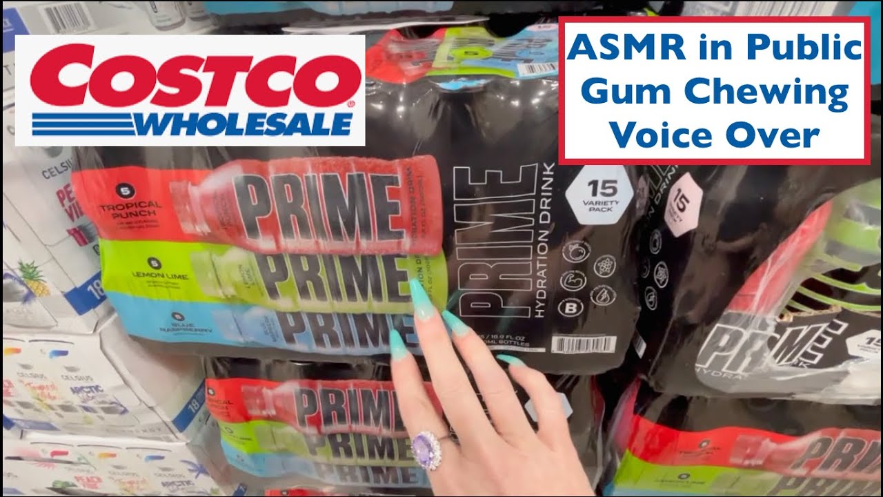ASMR In Public | Costco Walkthrough | Gum Chewing Whispered Voice Over | Extended Car Tapping at End