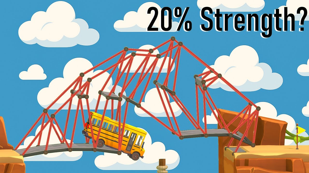 Можно ли превзойти Poly Bridge 3 с материалами прочностью 20%?