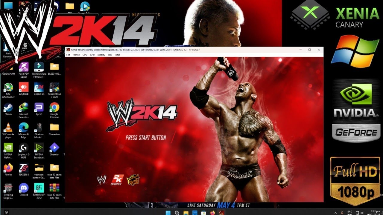 WWE 2K14 IS FINALLY PLAYABLE- Xenia canary 2024 #xeniaemulator #xenia
