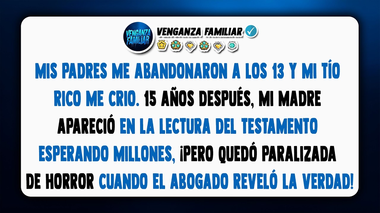 Me abandonaron a los 13. Mi tío rico me acogió, sin saber que 15 años después yo...