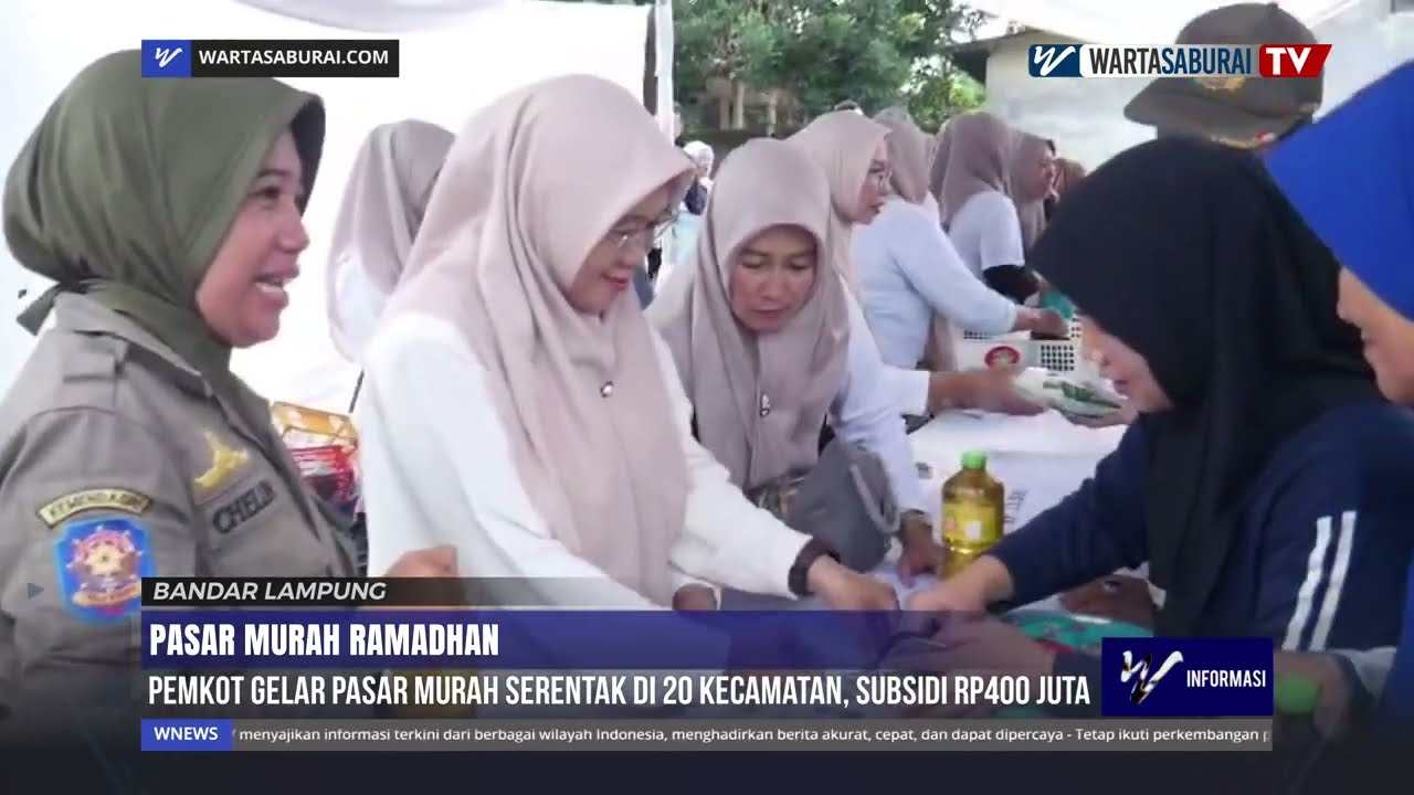 PEMKOT GELAR PASAR MURAH SERENTAK DI 20 KECAMATAN, SUBSIDI RP400 JUTA  WARTA SABURAI TV
