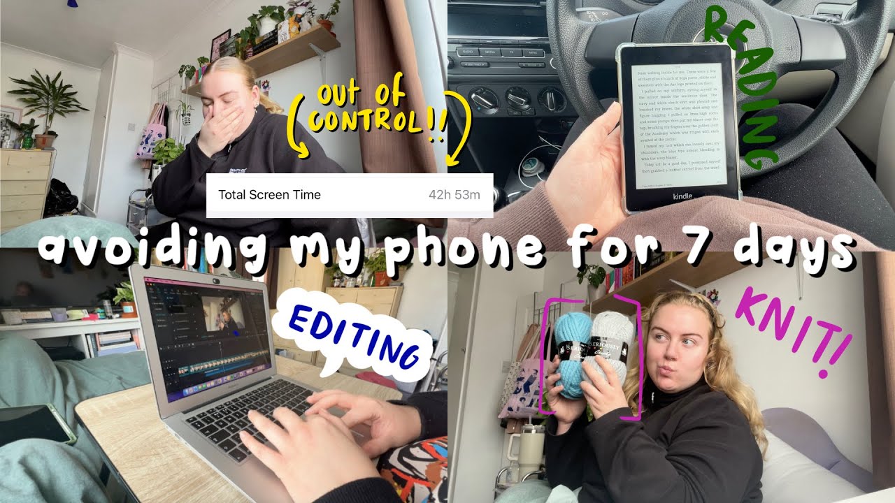 i spent 7 days knitting and reading to avoid my phone
