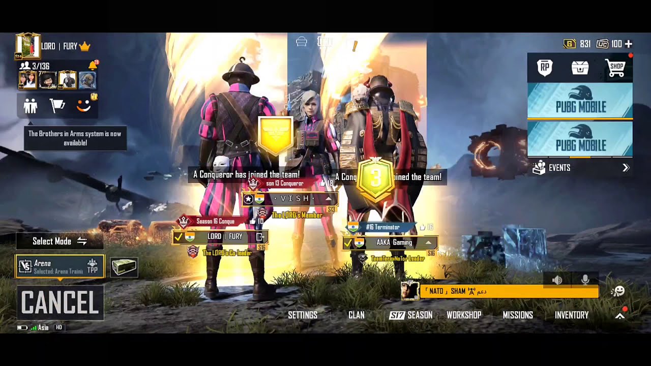 Conqueror Entry🔥 | Team Effect with friends Asia Top 10 Player🔥🔥