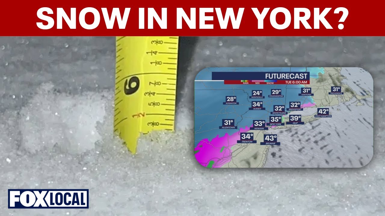 NYC weather: Here's what time to expect snow on Tuesday in NY, NJ