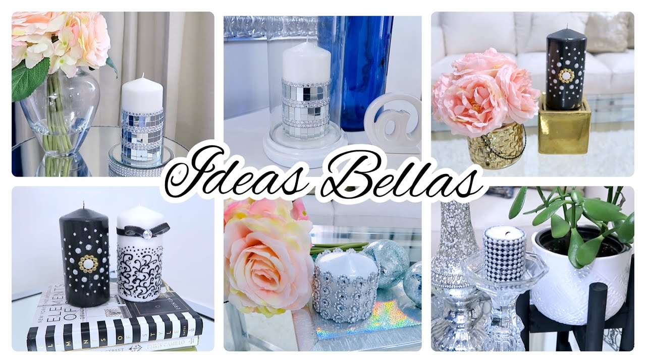 DECORACIONES PARA LAS MESAS  // COMO DECORAR VELAS ELEGANTES  #velasdecorativas