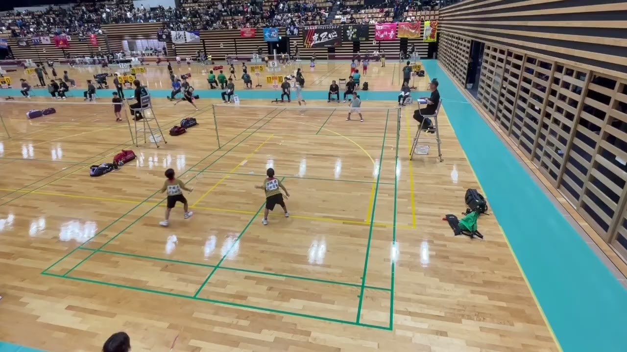 第３４回全国小学生バドミントン選手権大会九州ブロック予選会　4年生以下男子ダブルス２回戦（ベスト16）2025.10/25