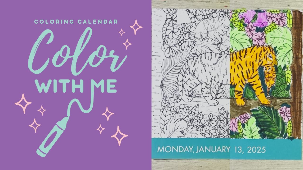 Daily Coloring Calendar 2025 | Color With Me [January  13] (Lo-fi)