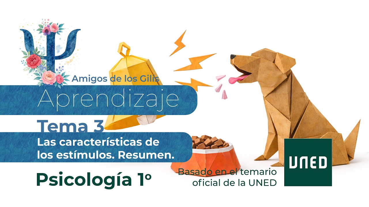 Tema 3. RESUMEN: Las características de los estímulos. Aprendizaje de 1ºde Psicología de la UNED