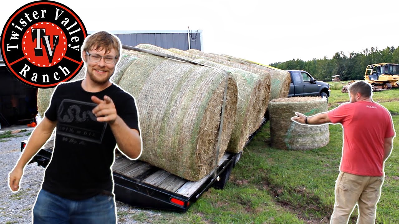 How we move hay to the farm. Bryce Mitchell with the Dad Jokes. One small Accident.