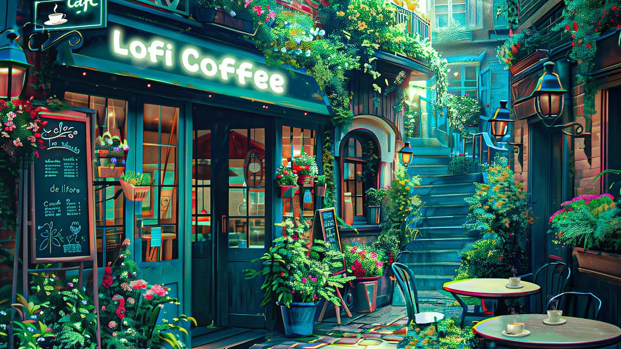 Coffee shop in France 🌿 Feel the romantic atmosphere with Lofi music [ study / relax ] | Hip Hop Mix