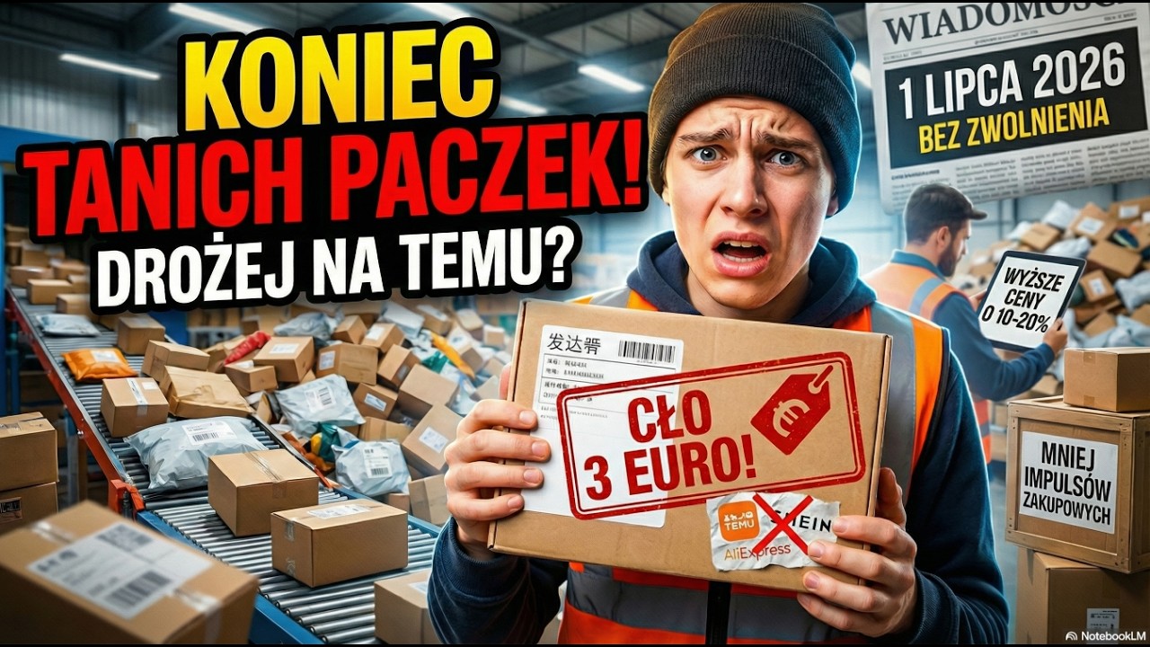 Koniec tanich zakup&oacute;w na Temu i Shein! 📦 13 zł cła za KAŻDY produkt. Nowe prawo UE 2026.