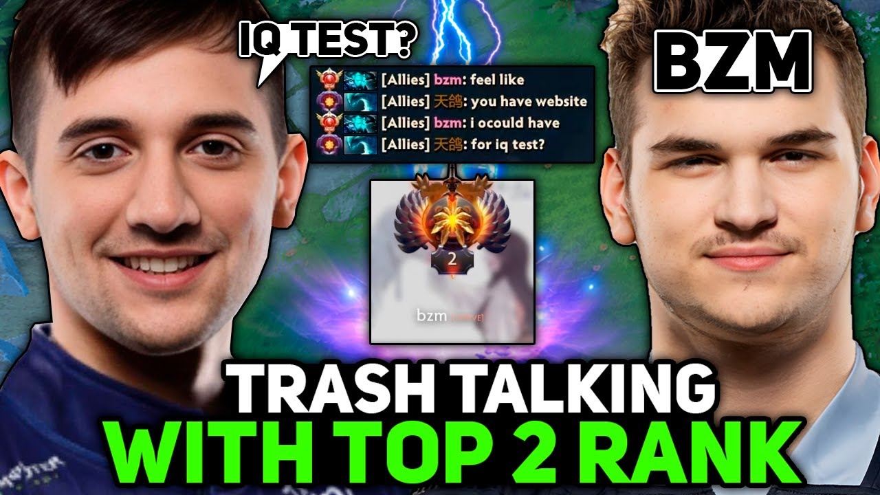 TRASH TALKING by Arteezy with TOP 2 RANK BZM in TEAM!