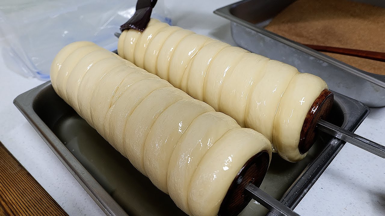 전국에 몇없는 부산 수제 굴뚝빵 / handmade chimney bread / korean street food
