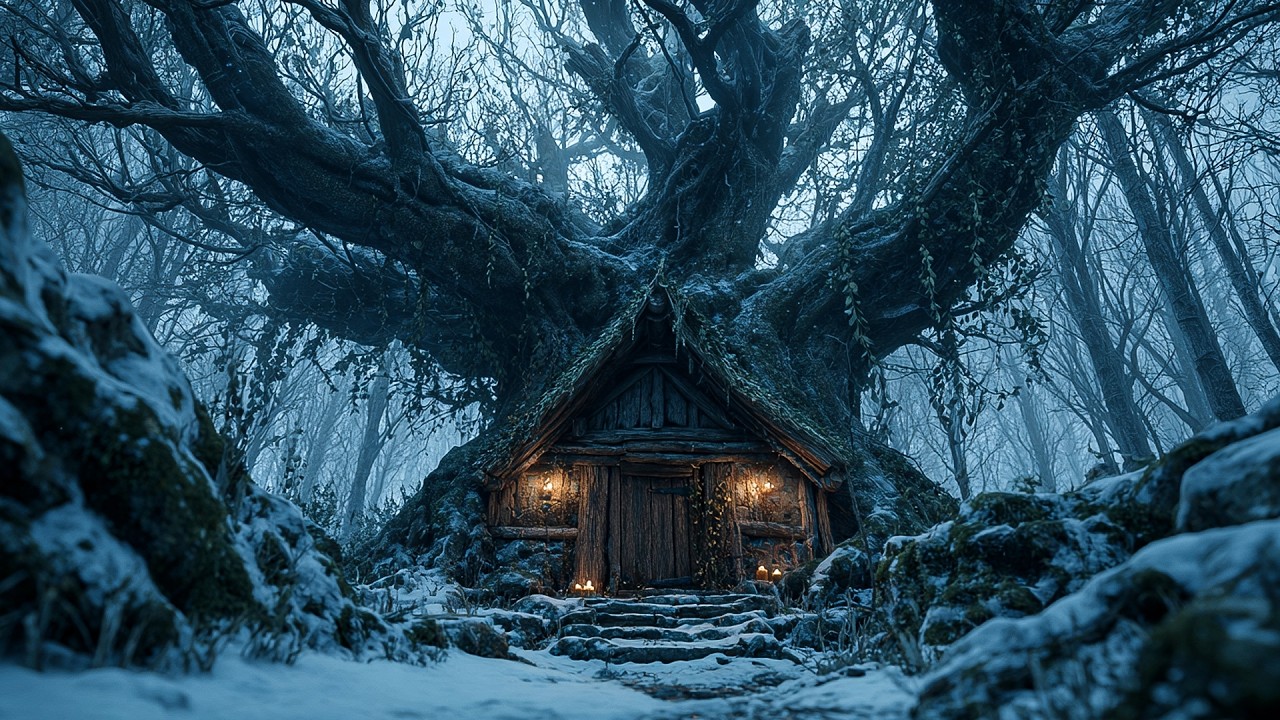 Snow-Covered Forest Path in a Medieval Land | Medieval Music for Focus & Calm
