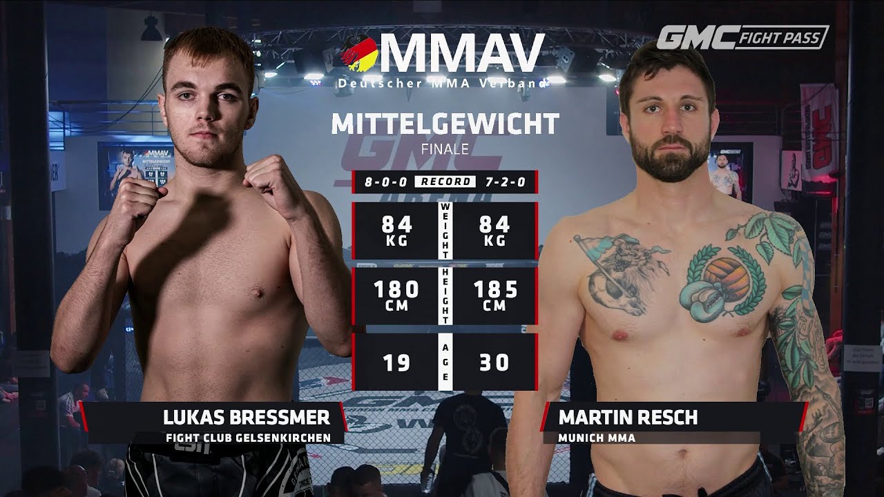 Lukas Bressmer vs Martin Resch WM Qualifikations Finale Mittelgewicht