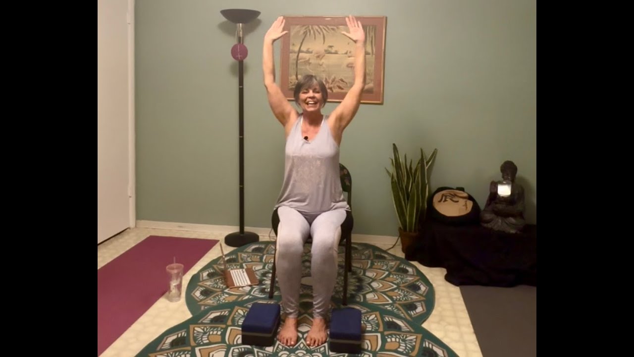 Walk 1/4 mile from a chair! Chair Yoga Dance,  Amazing Grace in Native Cherokee Language