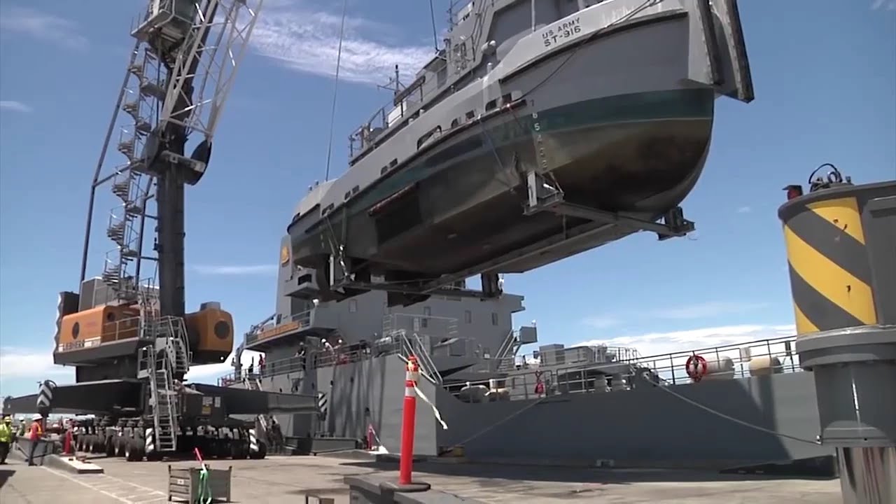 LSV-3 General Brehon B. Somervell Loads Army Watercraft