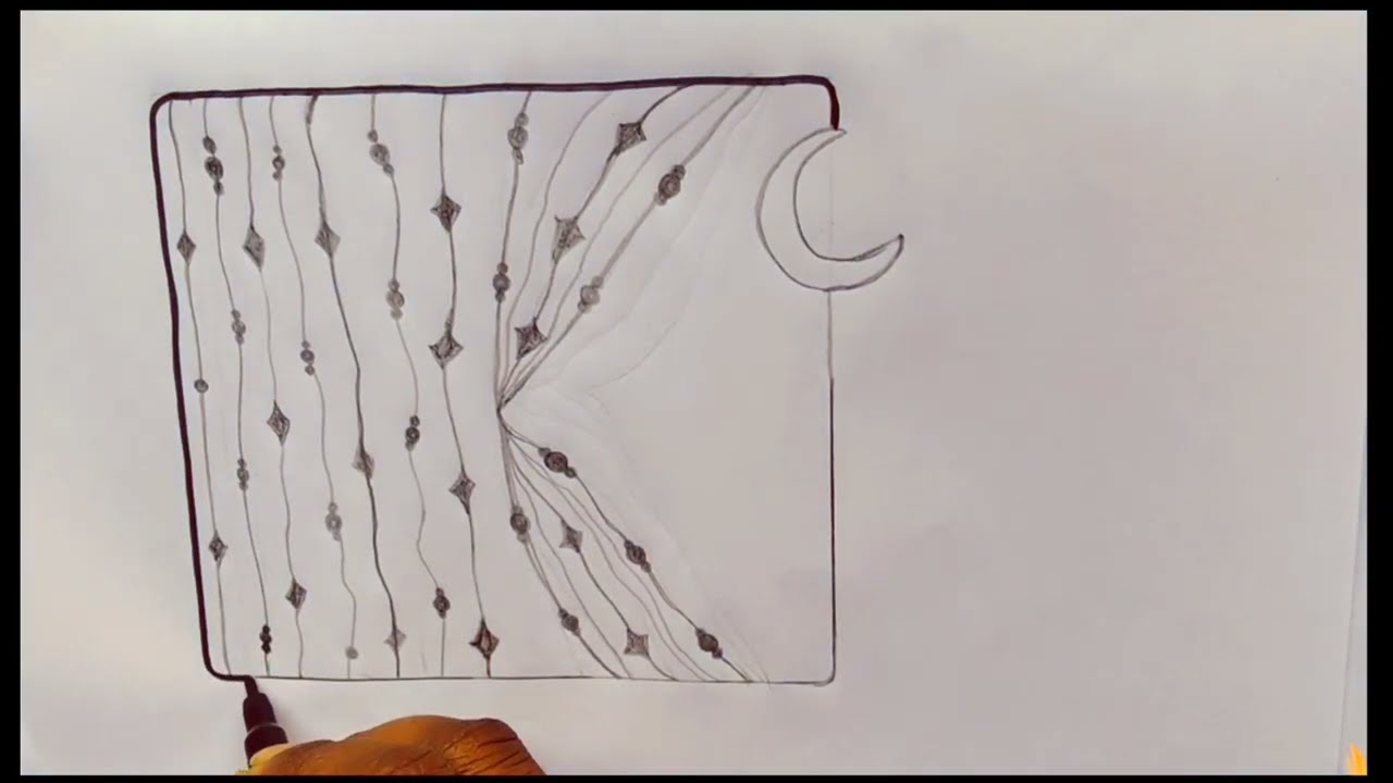 🌌 Good Night Scenery Drawing for Beginners |  Step by Step Tutorial | Aayang drawing 