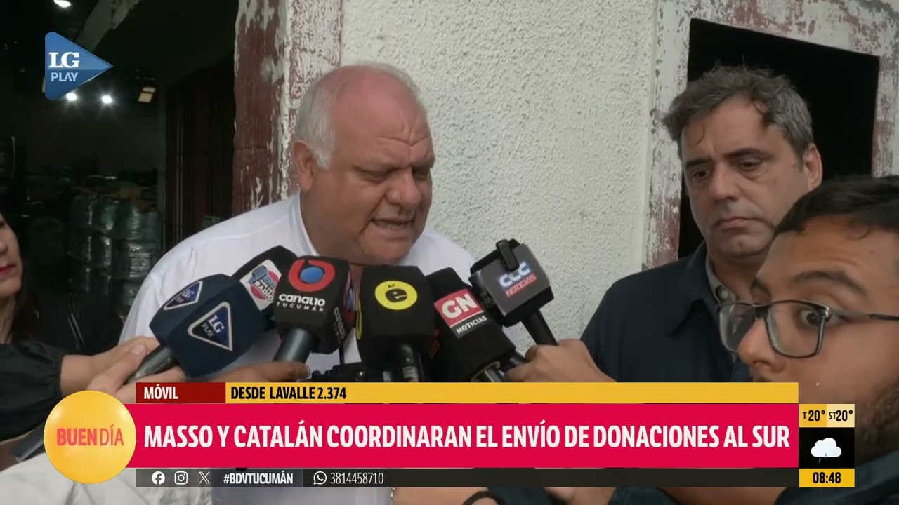 Masso y Catalán: juntos para gestionar el envío de donaciones #inundacion #tucuman