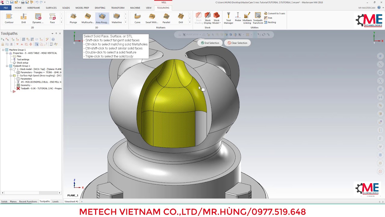 Programing Milling Multiaxis Mastercam MASTERCAM 5 AXIS_TUTORIAL 2