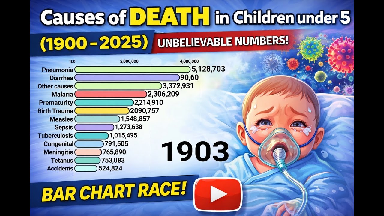 How Kids Under 5 Died: Causes of Death (1900&ndash;2025) | The Shocking Shift