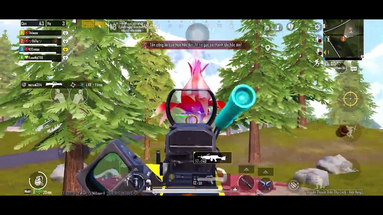 PUBG MOBIE - Combo huỷ diệt M249 + Sọc nhức người 